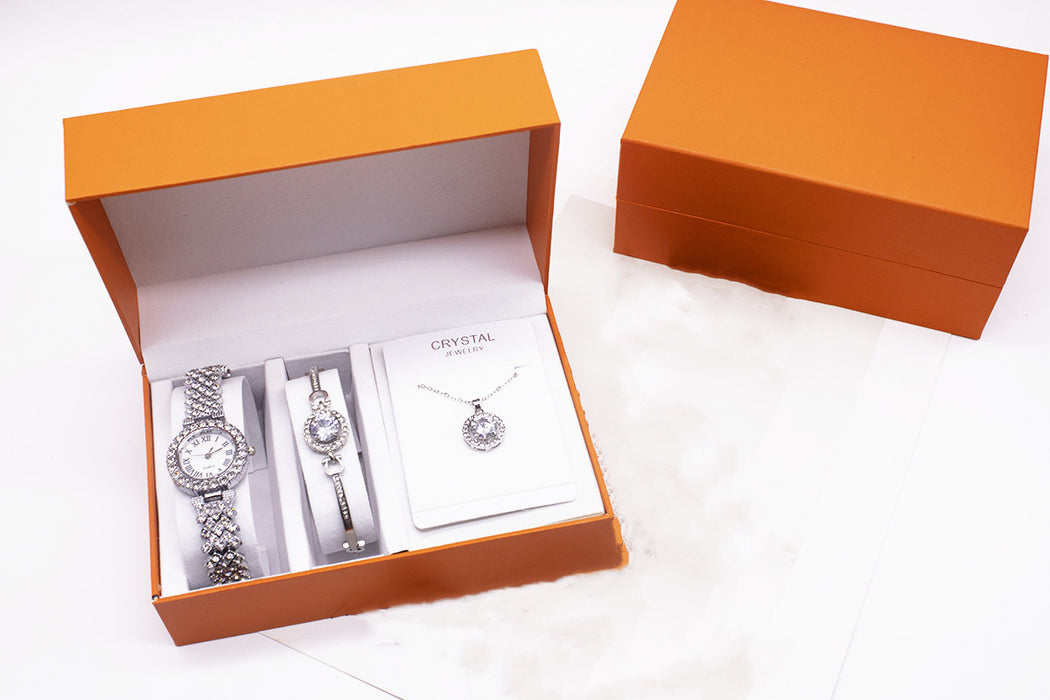 3-piece Rhinestone Watch Set