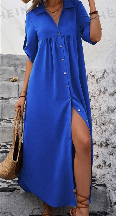 Roll-Up Sleeve Dress