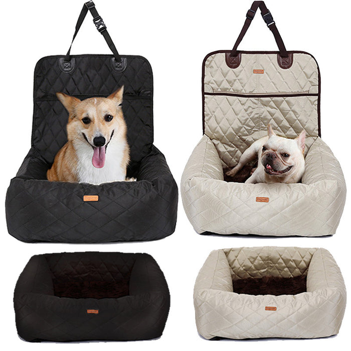 2 In 1 Pet Dog Carrier Folding Car Seat Pad Thickened Multi-purpose
