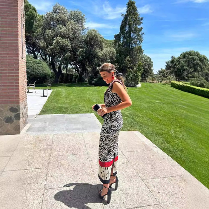 Retro Style Sleeveless Dress