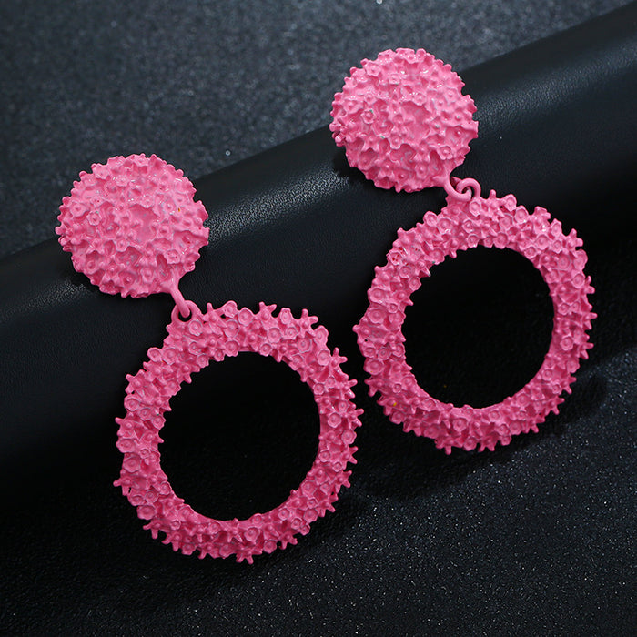 Relief Flower Earrings