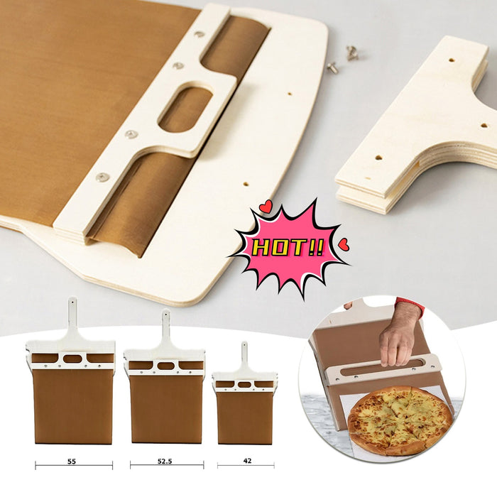 3 Sizes Sliding Pizza Peel Shovel Storage Board Pala Pizza Scorrevole Wooden Handle