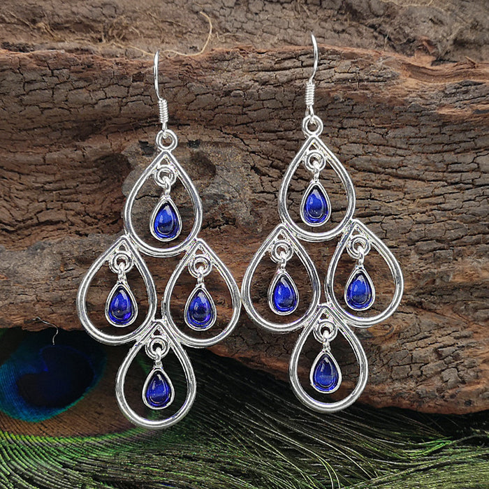 Peacock Blue Earrings