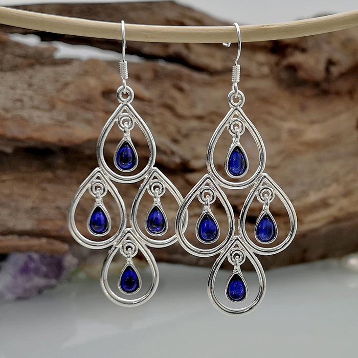 Peacock Blue Earrings
