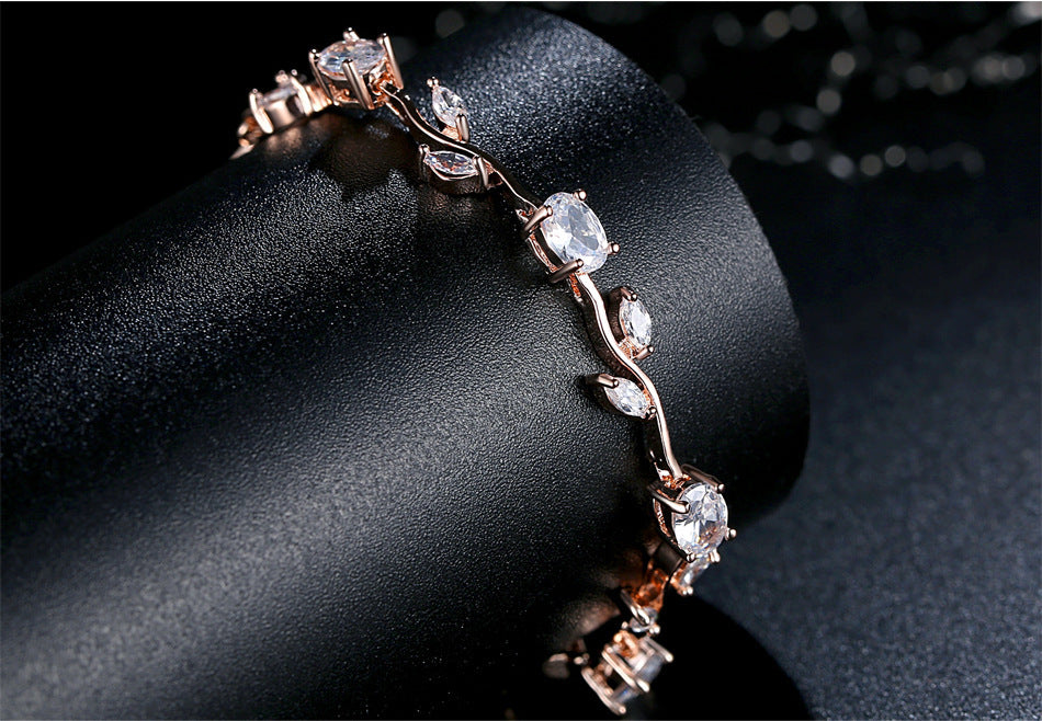 Plated crystal bracelet