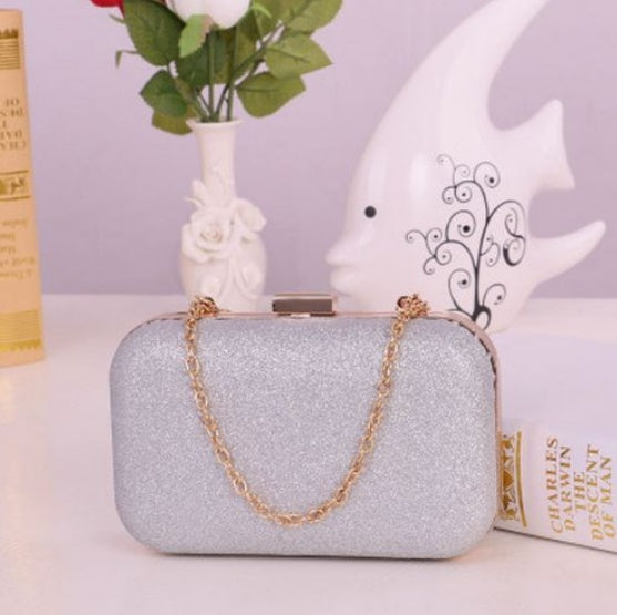 Gold Clutch Box Bag