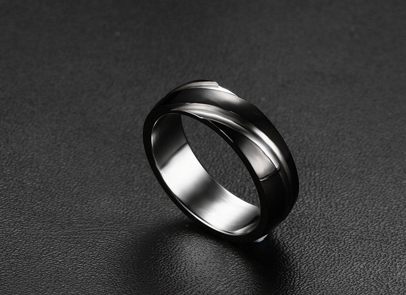 Black Titanium Steel Ring