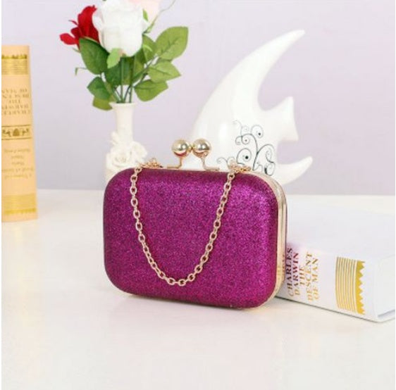 Gold Clutch Box Bag