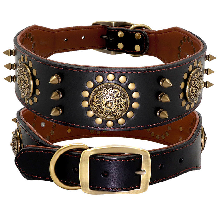 Leather Studded Dog Collar