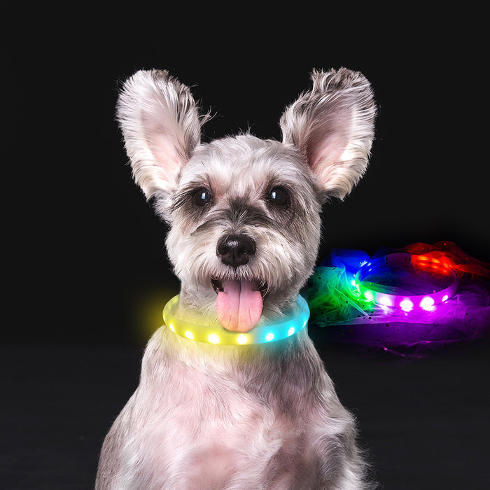 Flash Collar For Pet USB Charging Anti-Lost Silicone