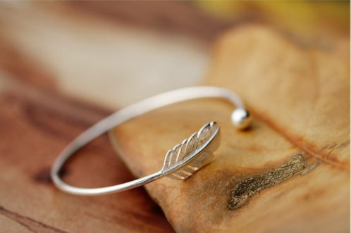 S925 Sterling Silver Leaf
