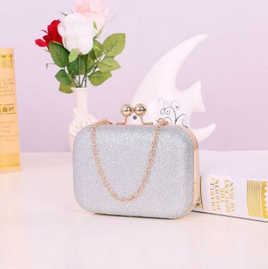 Gold Clutch Box Bag
