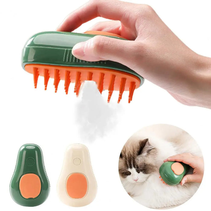 Steamy Cat Brush Grooming Comb Electric Self Cleaning Steam  Pet Brush