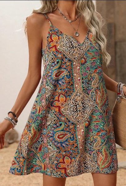 Bohemian Printed Dress