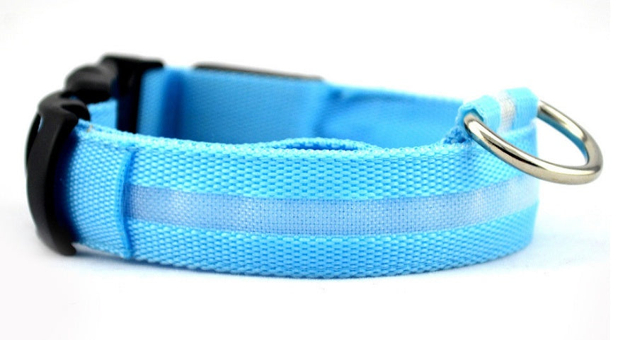 Nylon LED Pet Dog Luminous Collar Glow in Dark