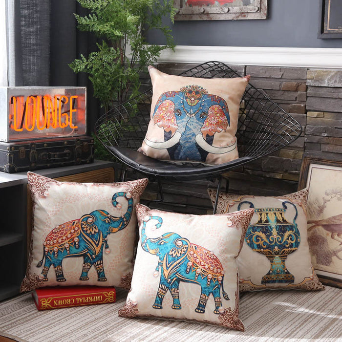 Elephant cushion cover