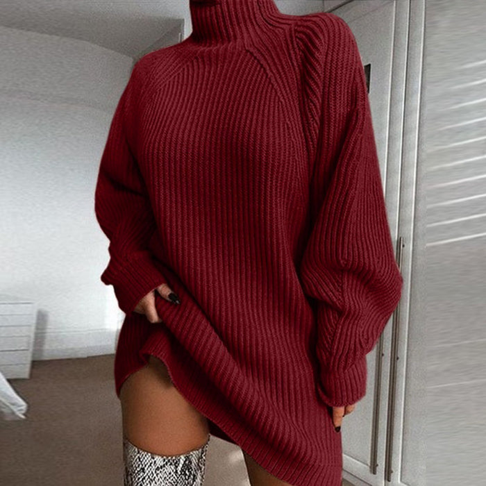 Solid Turtleneck Sweater