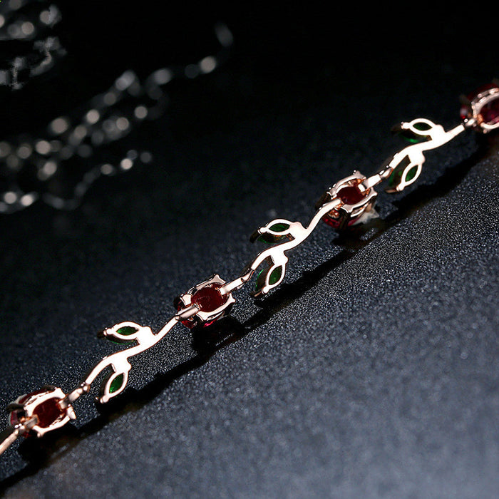 Plated crystal bracelet