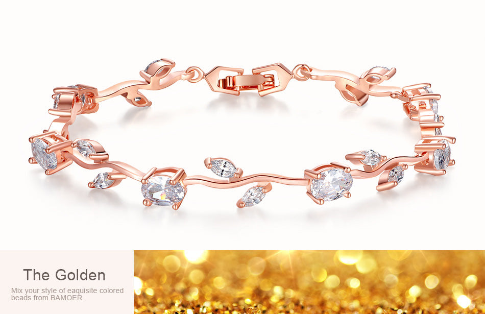Plated crystal bracelet