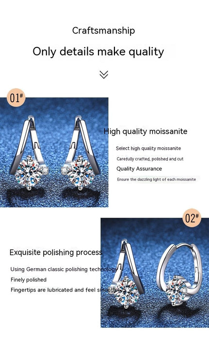 S925 Silver Moissanite Earrings