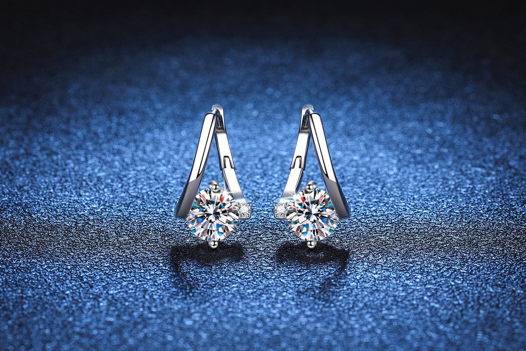 S925 Silver Moissanite Earrings
