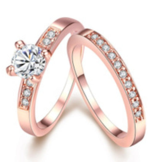 Rose gold diamonds ring