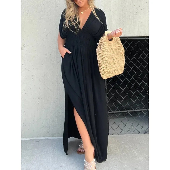 Bat-sleeve Dress