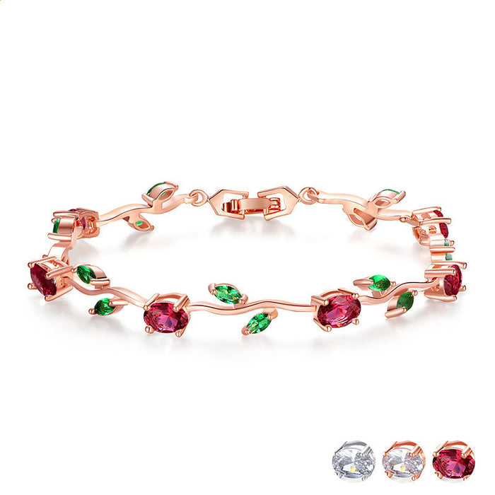 Plated crystal bracelet