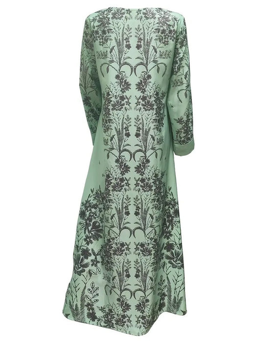 Printed Robes Dress