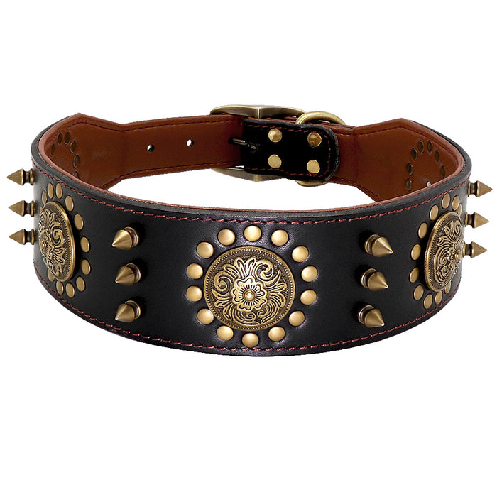 Leather Studded Dog Collar