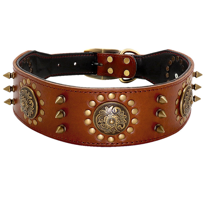 Leather Studded Dog Collar