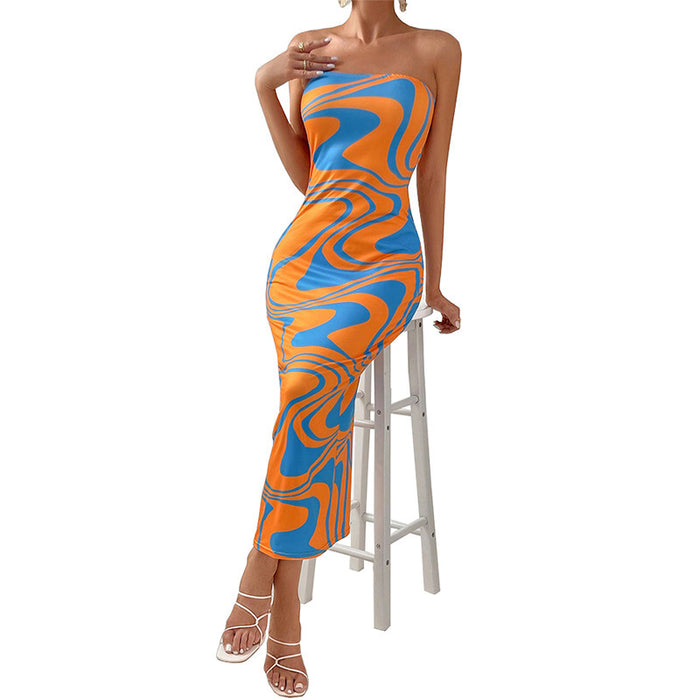 Printed Tube Dress