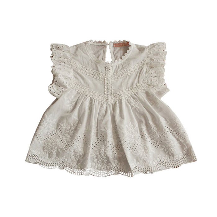 Cutout Edge Fly Sleeve Top