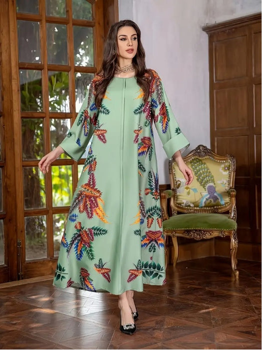 Printed Abaya Dress