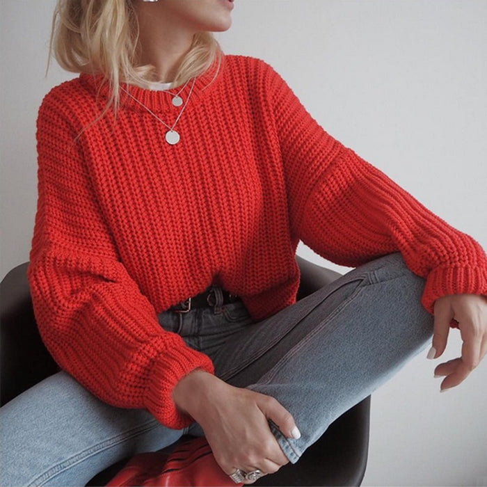 Solid Color Sweater