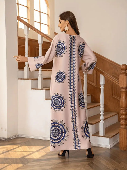 Printed Robe Dress