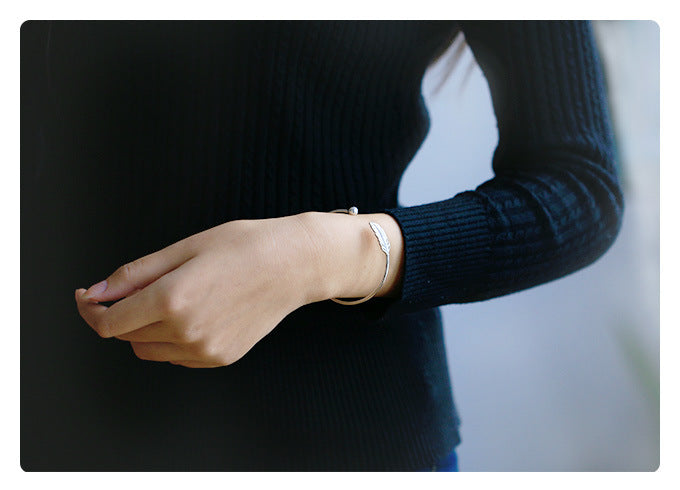 S925 Sterling Silver Leaf