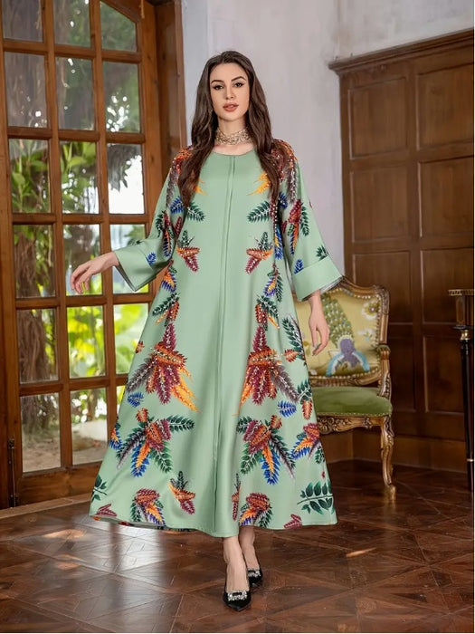 Printed Abaya Dress