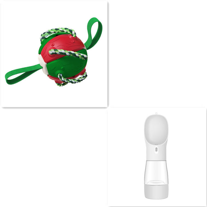 Interactive Dog Football Soccer Ball With Tabs Inflated Training Toy