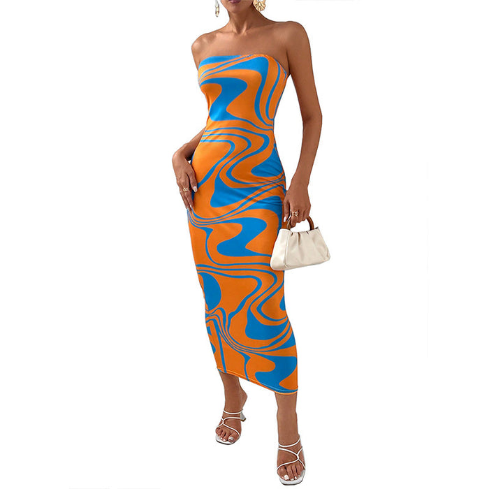 Printed Tube Dress