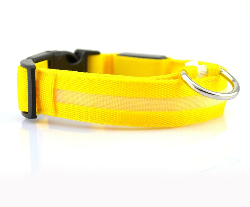 Nylon LED Pet Dog Luminous Collar Glow in Dark