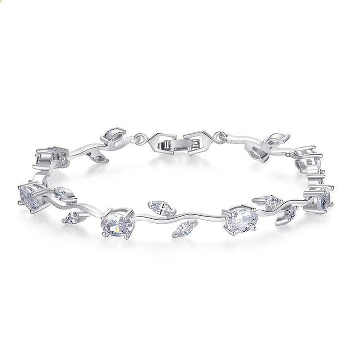 Plated crystal bracelet