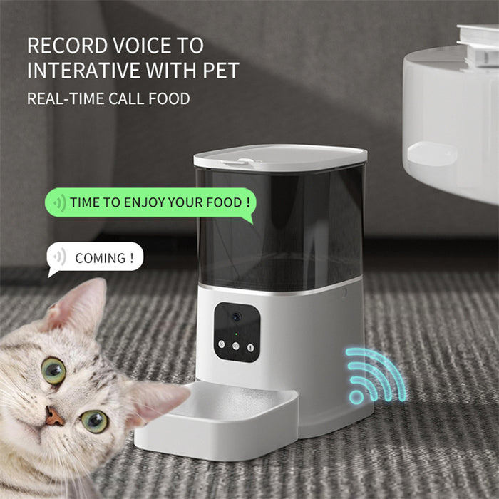 Pet Automatic Feeder Large Capacity Smart Voice Recorder APP Control