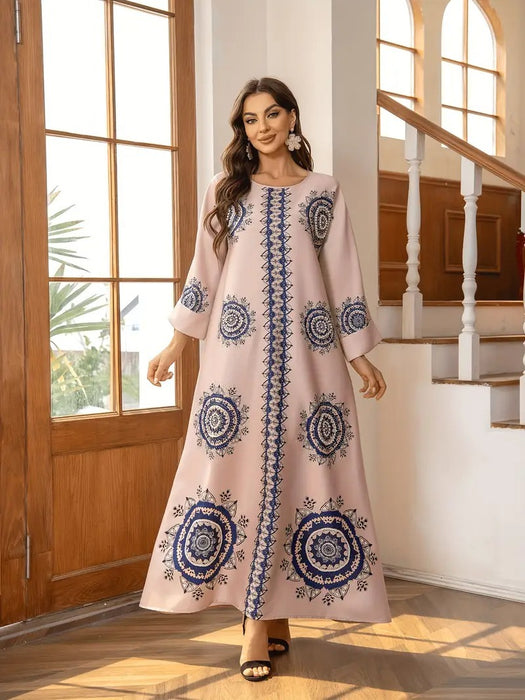 Printed Robe Dress