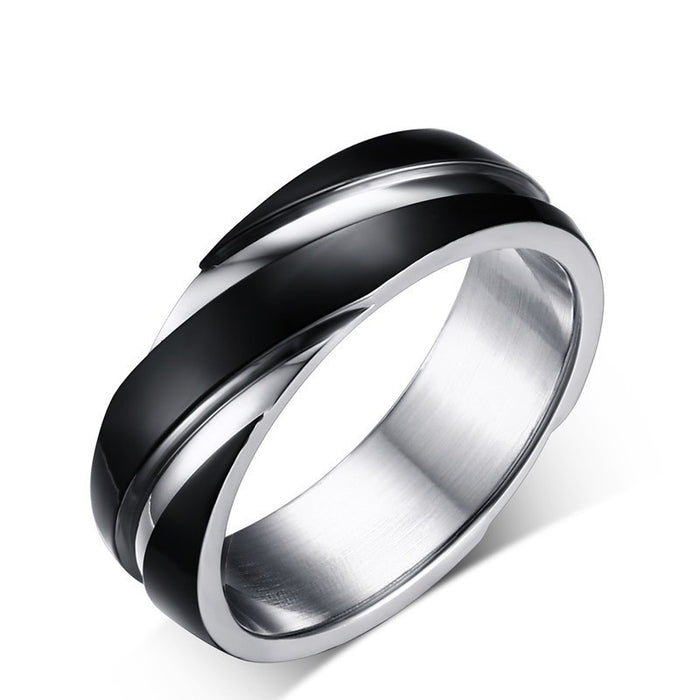 Black Titanium Steel Ring