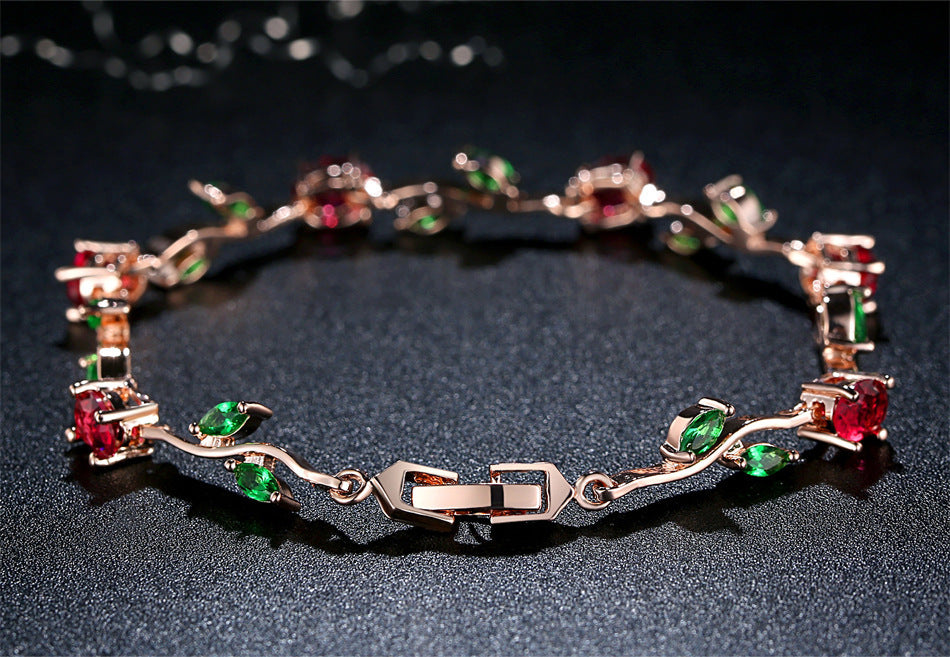 Plated crystal bracelet