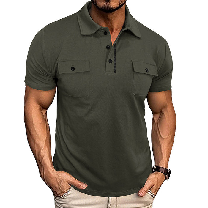 Lapel Button Polo Shirt