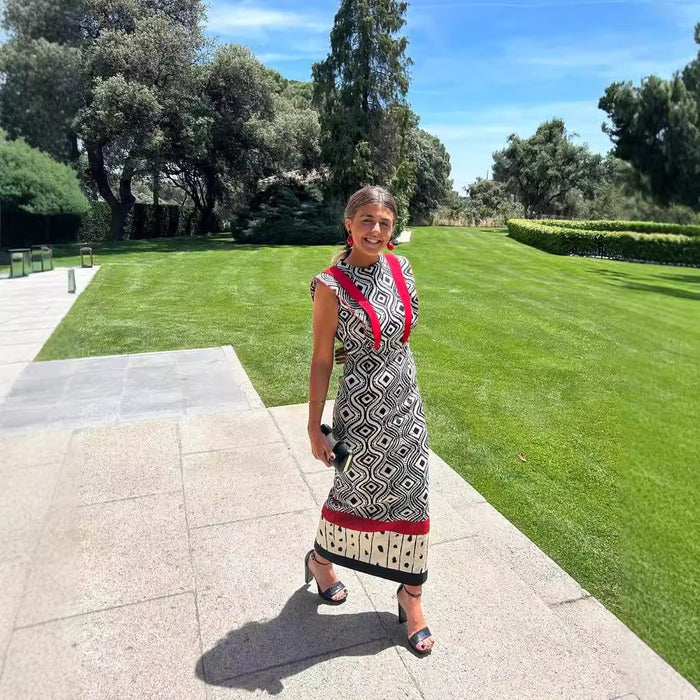 Retro Style Sleeveless Dress