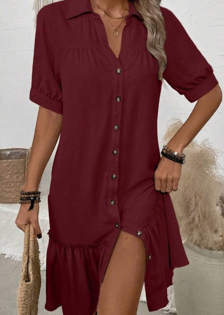 Collar Button Up Dress