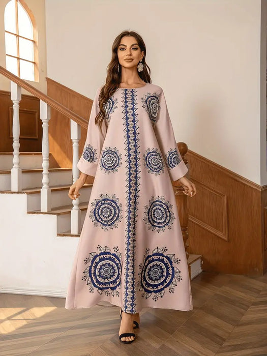 Printed Robe Dress